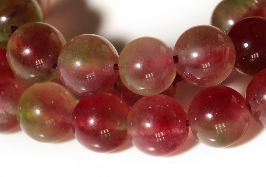15" 6mm/8mm/10mm/12mm purple green Malaysian jade Round beads gemstone
