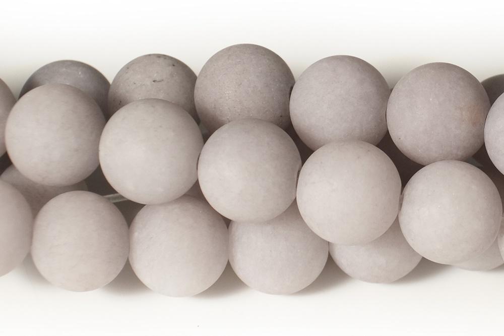 15.25" 6mm/8mm/10mm/12mm matte grey dyed jade Round beads