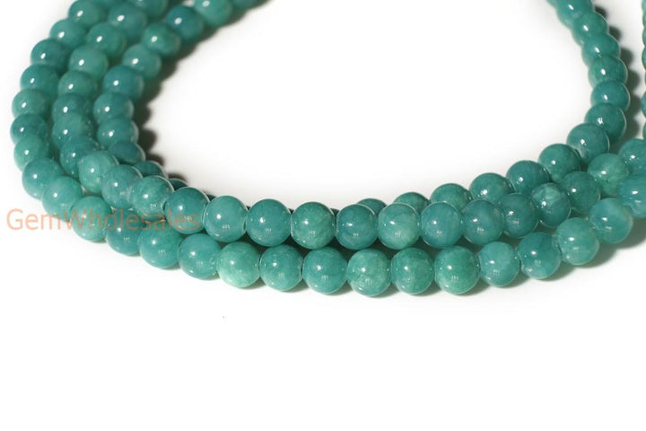 15.5" 6mm/8mm/10mm/12mm green dyed jade Round beads gemstone