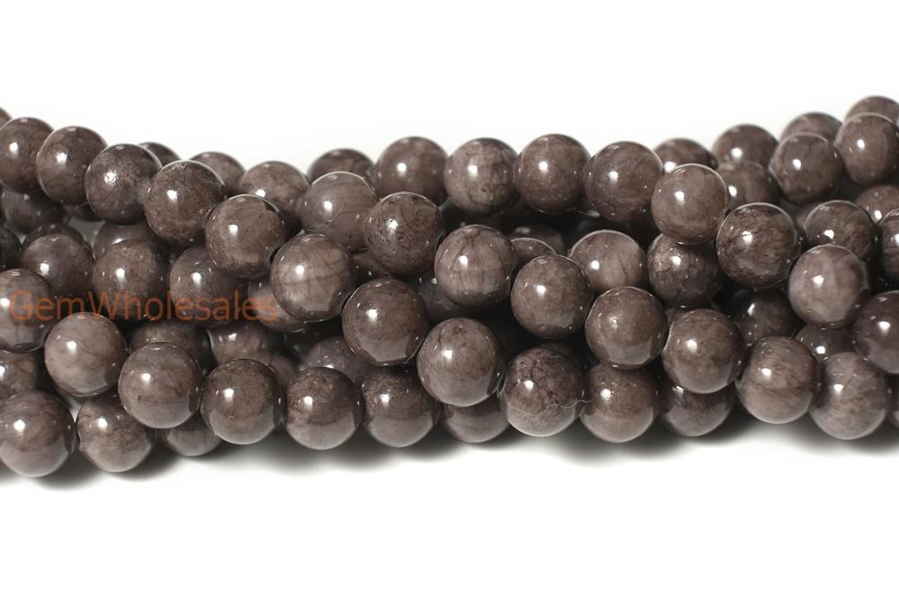 15.5" 6mm/8mm/10mm/12mm mouse grey dyed jade Round beads gemstone