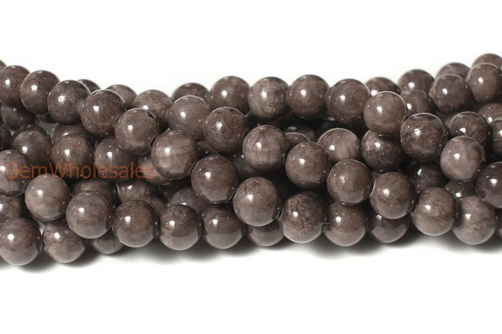 15.5" 6mm/8mm/10mm/12mm mouse grey dyed jade Round beads gemstone