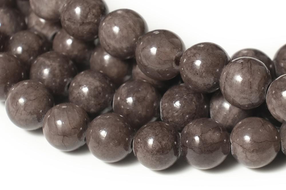 15.5" 6mm/8mm/10mm/12mm mouse grey dyed jade Round beads gemstone