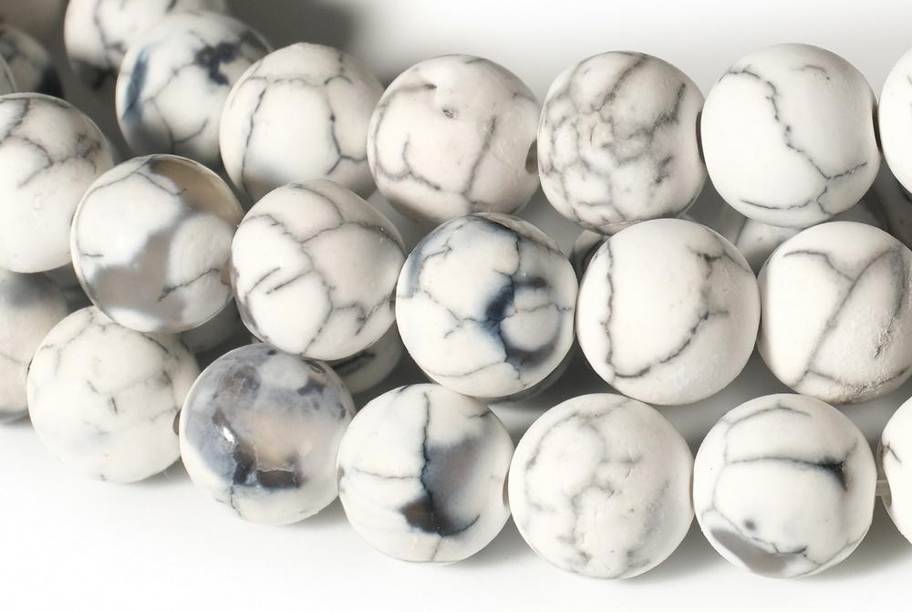 15" 8mm/10mm white dream fire dragon veins frosted Agate Round beads
