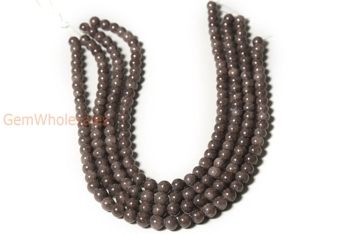 15.5" 6mm/8mm/10mm/12mm mouse grey dyed jade Round beads gemstone