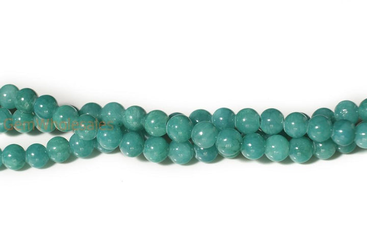 15.5" 6mm/8mm/10mm/12mm green dyed jade Round beads gemstone