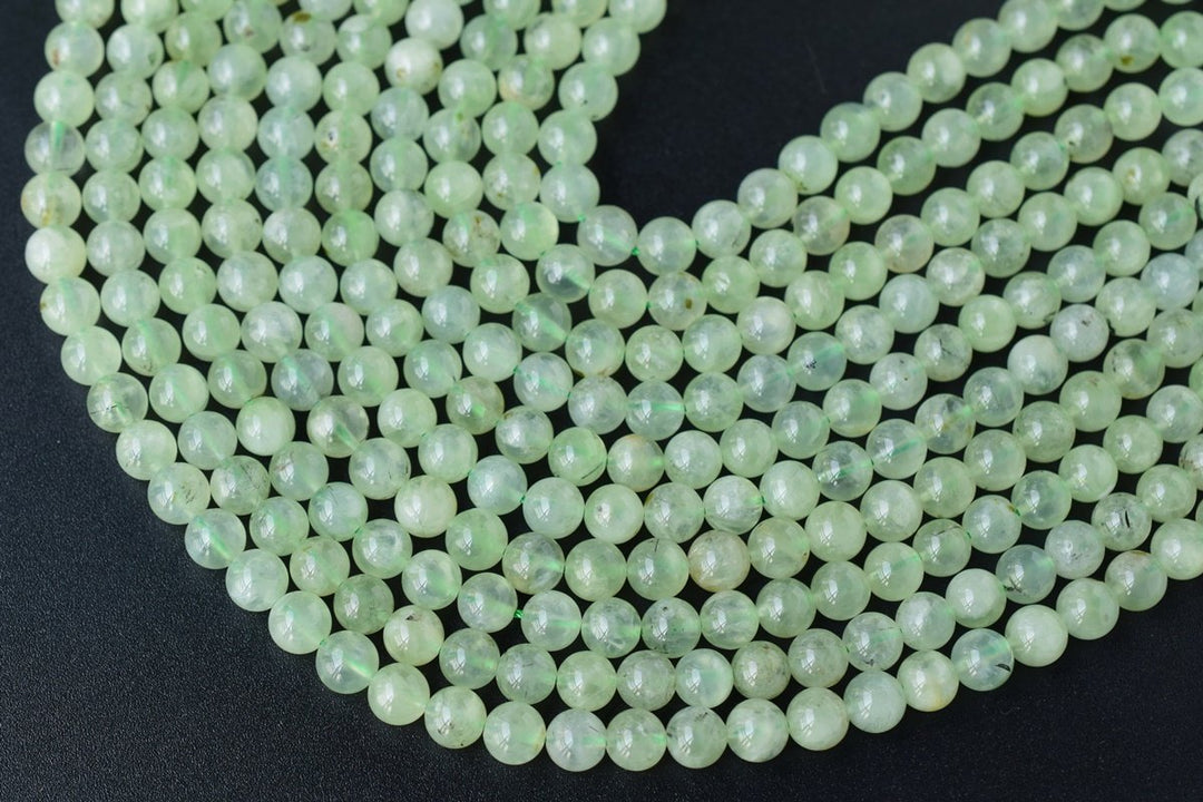 15.5" 8mm Natural prehnite stone Round beads, green gemstone & Semi precious stone beads A