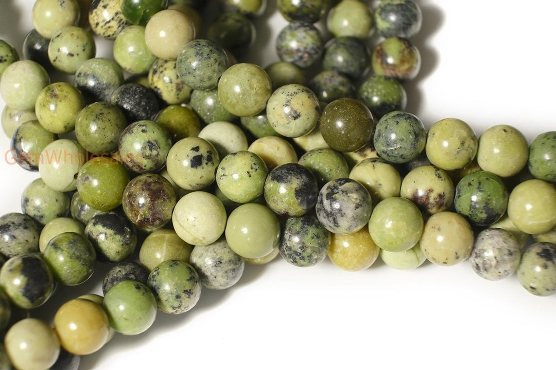 15.5" Chinese Green Opal  6mm/8mm/10mm round beads,green color gemstone