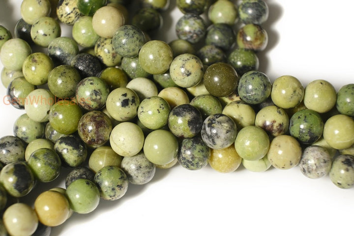 15.5" Chinese Green Opal  6mm/8mm/10mm round beads,green color gemstone