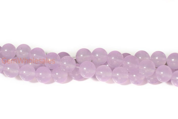 15" 6mm/8mm/10mm/12mm lavender Malaysian jade Round beads gemstone