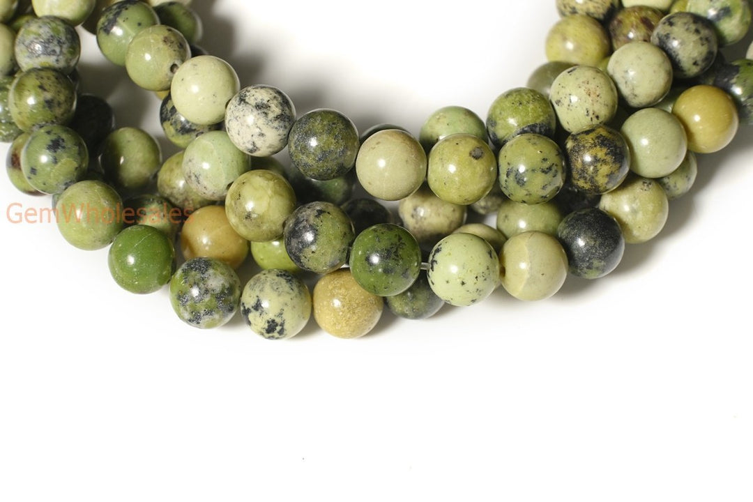 15.5" Chinese Green Opal  6mm/8mm/10mm round beads,green color gemstone