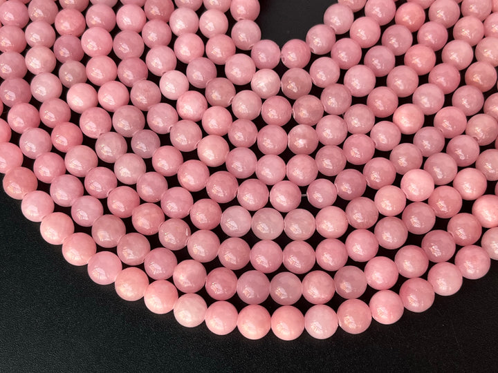 15.5" 8mm pink dyed jade Round beads gemstone