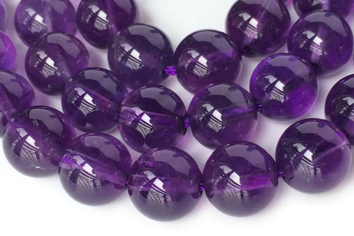 15.5" Natural 5A dark amethyst round beads 6mm/8mm/10mm/12mm, gemstone