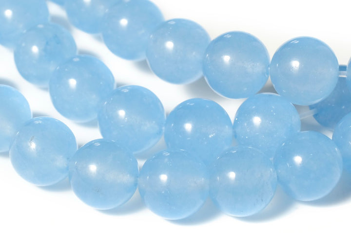 15" 6mm/8mm blue Malaysian jade Round beads gemstone