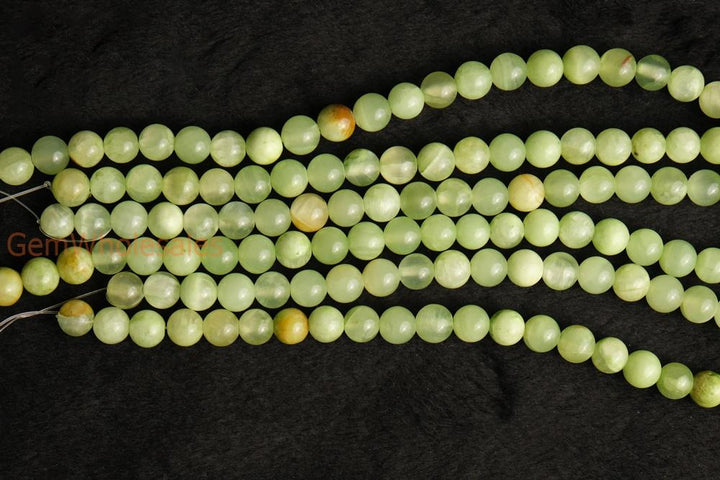 15" 6mm/8mm/10mm/12mm mix color natural green jade Round beads