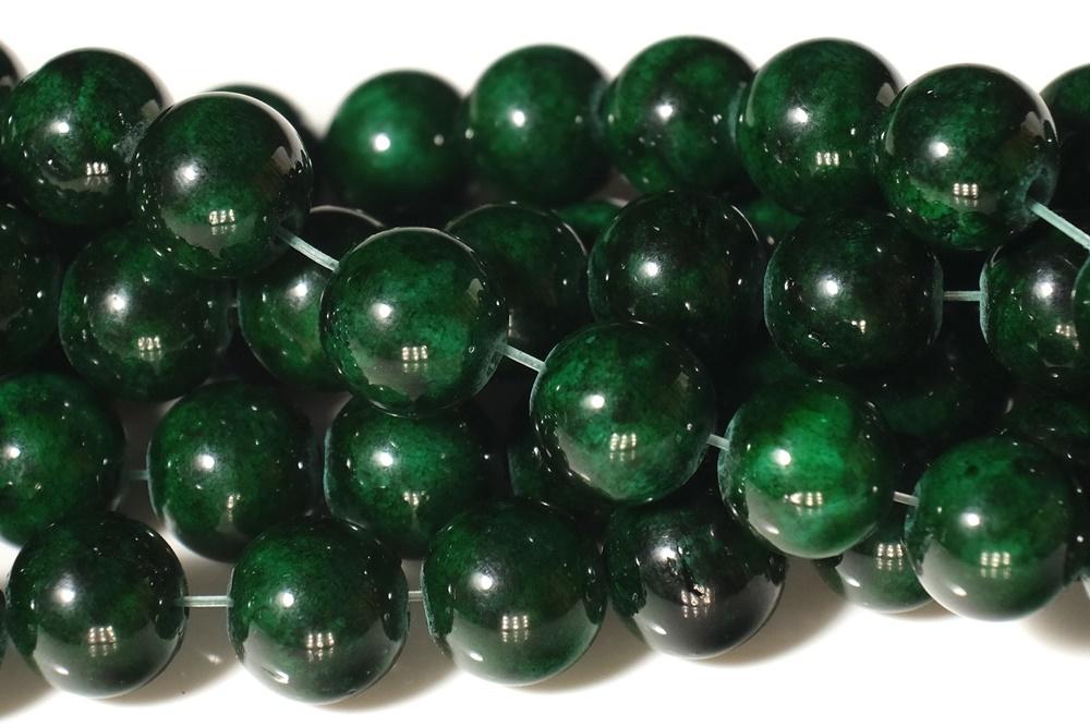 15.5" 6mm/8mm/10mm/12mm green dyed jade Round beads gemstone