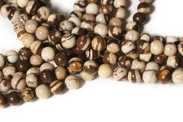 15.5" 6mm/8mm/10mm/12mm Natural Zebra stone round beads, zebra jasper