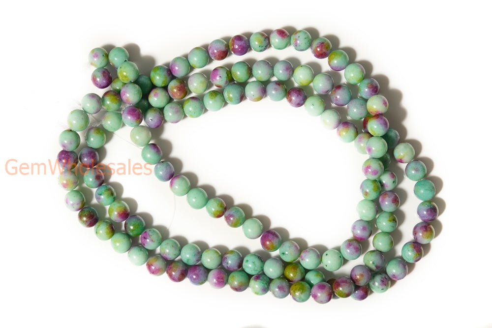 15.5" 10mm/12mm green dyed jade Round beads gemstone