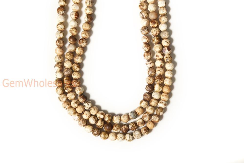 15" 6mm/8mm/10mm/12mm yellow wooden Agate Round beads Gemstone