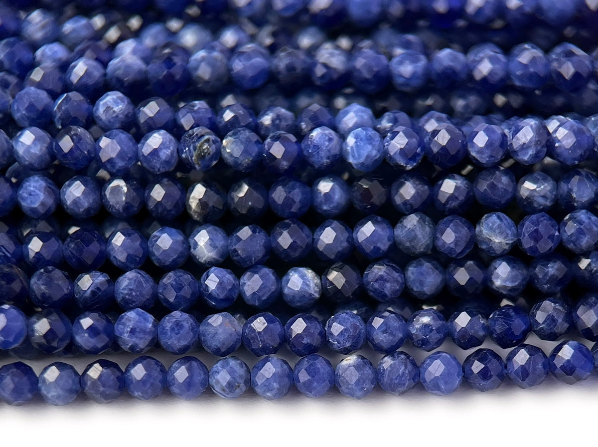 AAA Sodalite Micro Faceted 2mm Beads - RB549