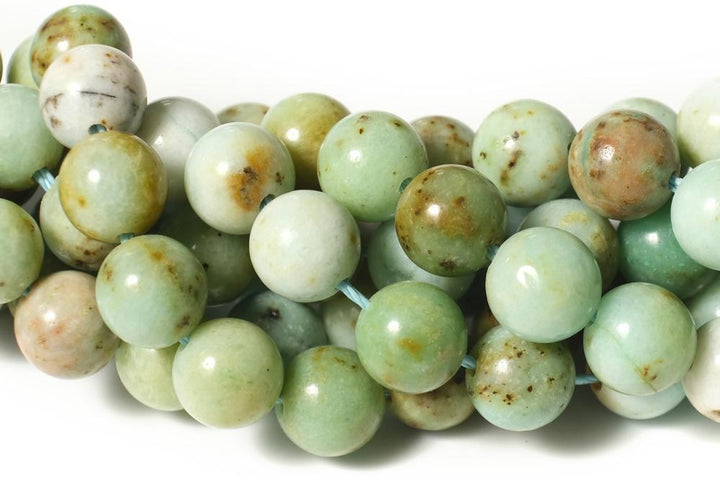 15.5" 10mm Natural Mongolian turquoise stone round beads