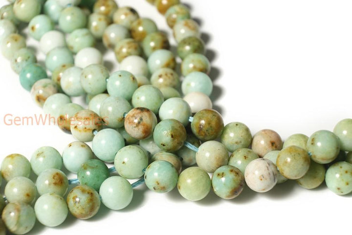 15.5" 10mm Natural Mongolian turquoise stone round beads