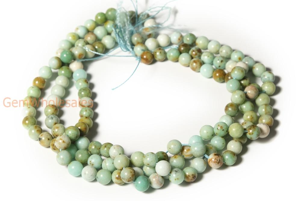 15.5" 10mm Natural Mongolian turquoise stone round beads