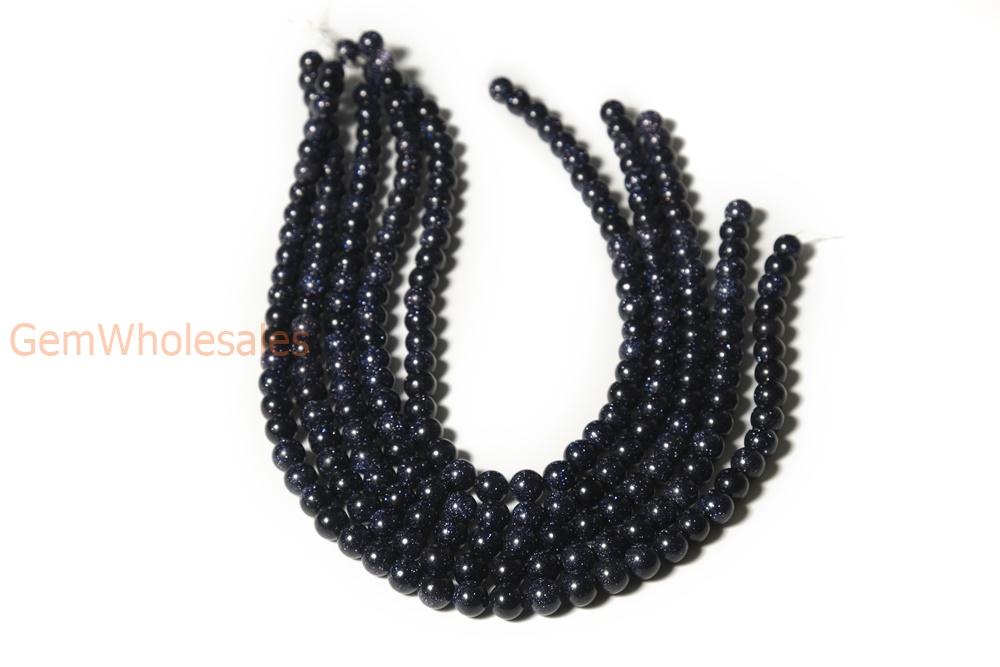 15" Blue Sandstone 6mm/8mm/10mm round beads, blue sandstone round beads