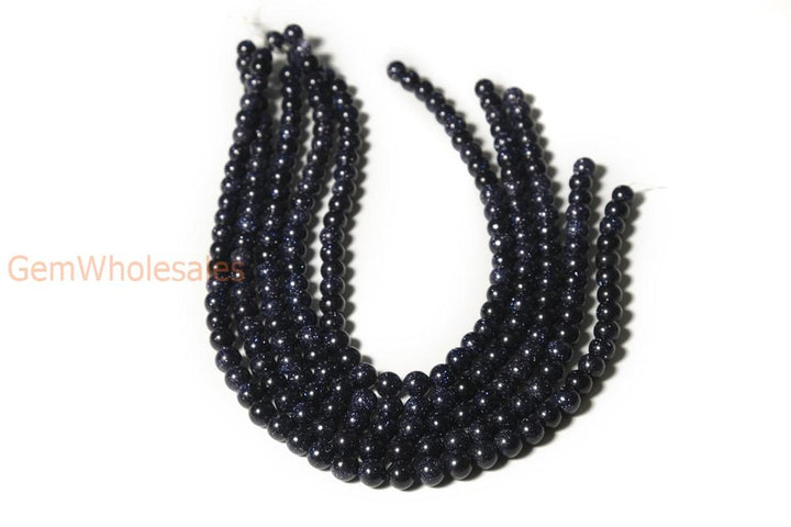 15" Blue Sandstone 6mm/8mm/10mm round beads, blue sandstone round beads