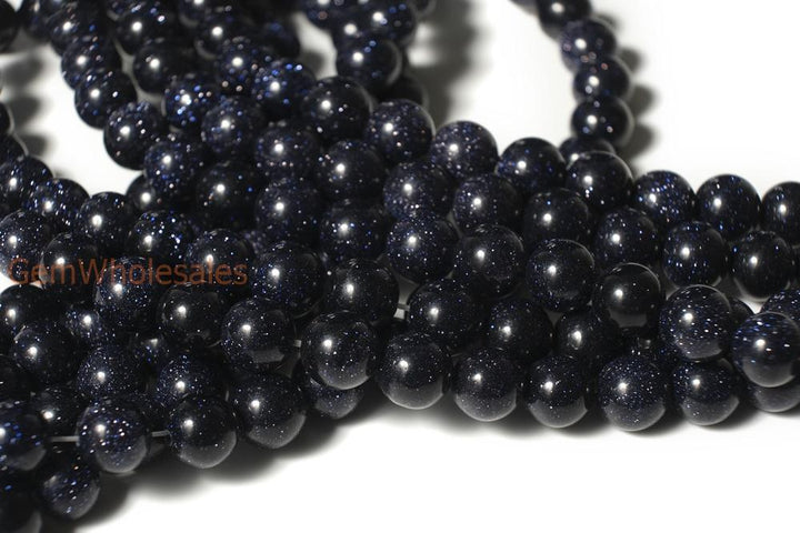 15" Blue Sandstone 6mm/8mm/10mm round beads, blue sandstone round beads