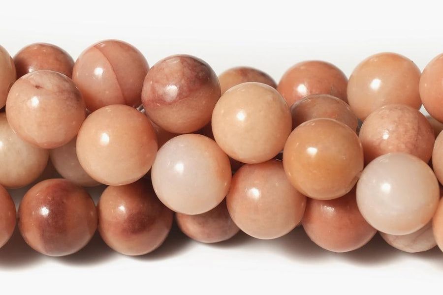 15.5" 8mm/10mm Natural pink aventurine round beads, pink gemstone