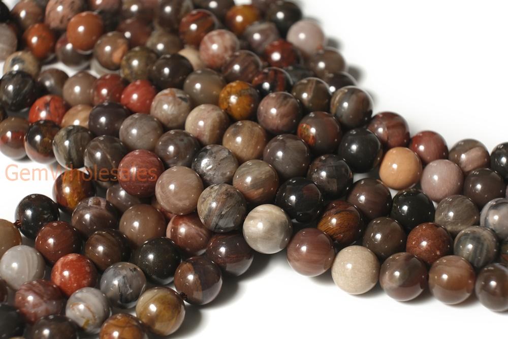 15.5" 6mm/8mm/10mm/12mm/14mm/16mm/18mm Wood fossil stone round beads,brown fossilized wood stone,Petrified wood