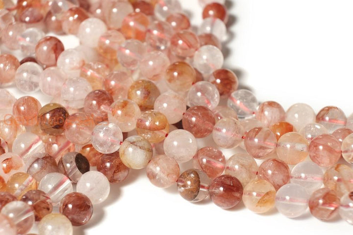 15.5" Natural Red quartz 8mm/10mm round beads,Eisenkiesel beads