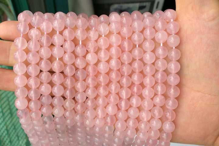 15.5" 10mm AA Natural Rose quartz round beads, pink crystal, gemstone