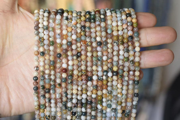 ocean jasper Agate - Round- beads supplier