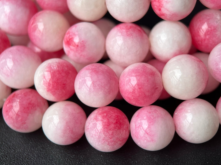 15“ 6mm red Malaysian jade Round beads
