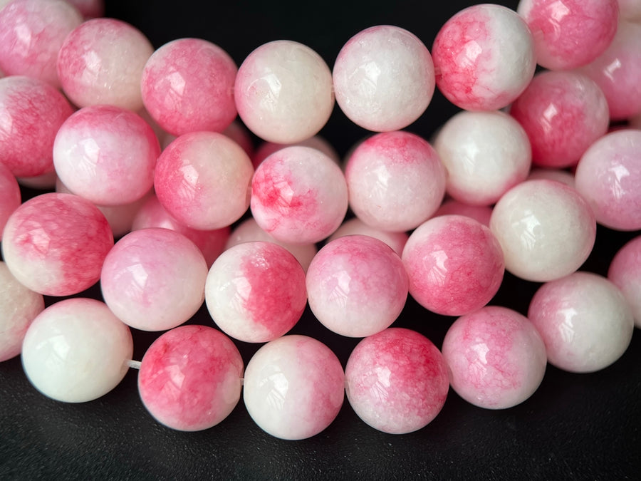 15“ 6mm red Malaysian jade Round beads