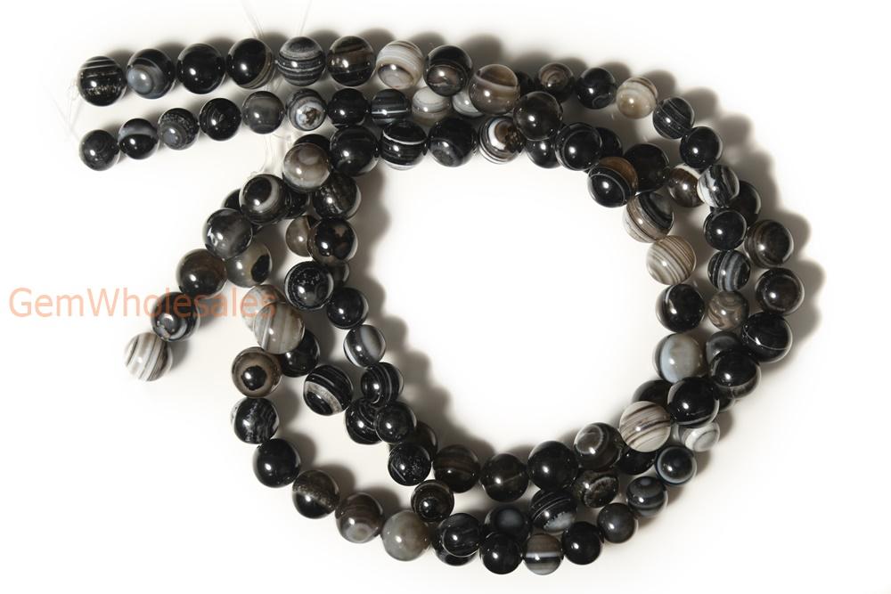 15.5" 16mm/18mm/14mm/20mm black eye Agate Round beads Gemstone