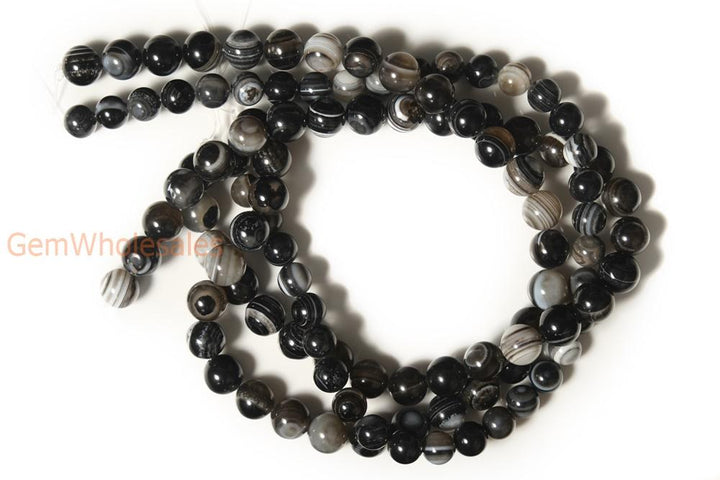 15.5" 16mm/18mm/14mm/20mm black eye Agate Round beads Gemstone