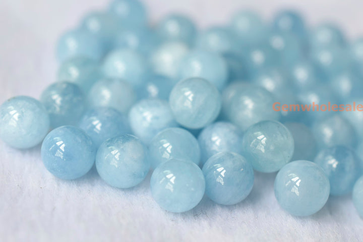 Aquamarine - Round- beads supplier