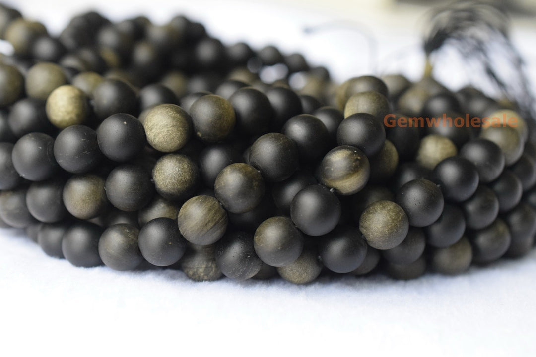 Golden obsidian - Round- beads supplier