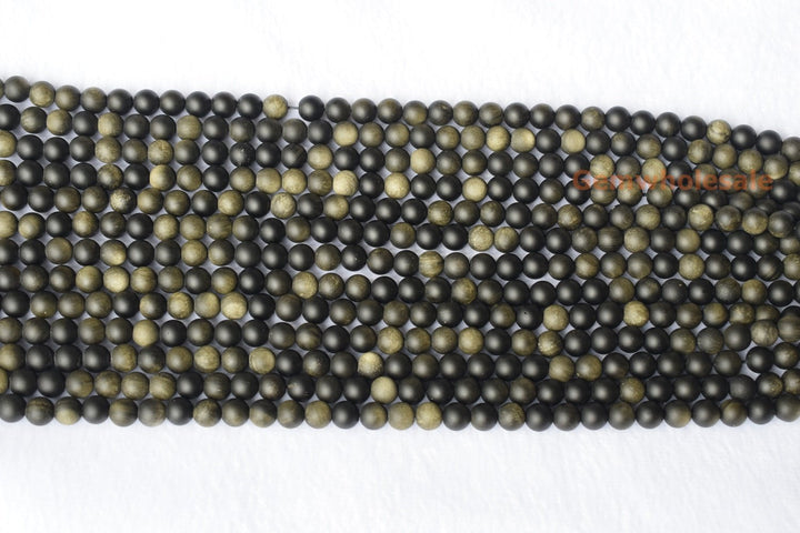 Golden obsidian - Round- beads supplier