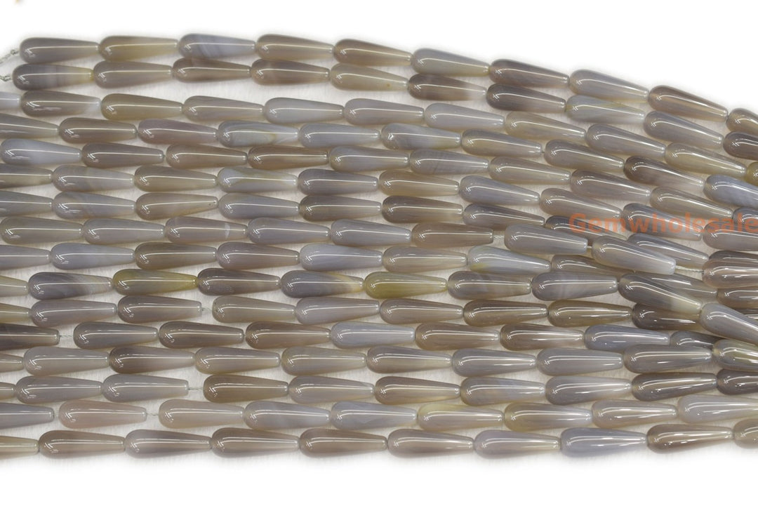 Grey Agate - Teardrop- beads supplier