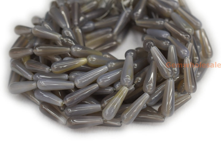 Grey Agate - Teardrop- beads supplier