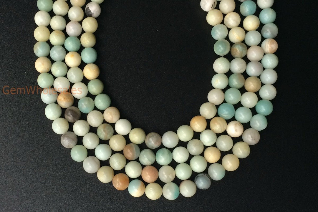 15.5" Natural amazonite 6mm/8mm/10mm/12mm round beads, Green gemstone