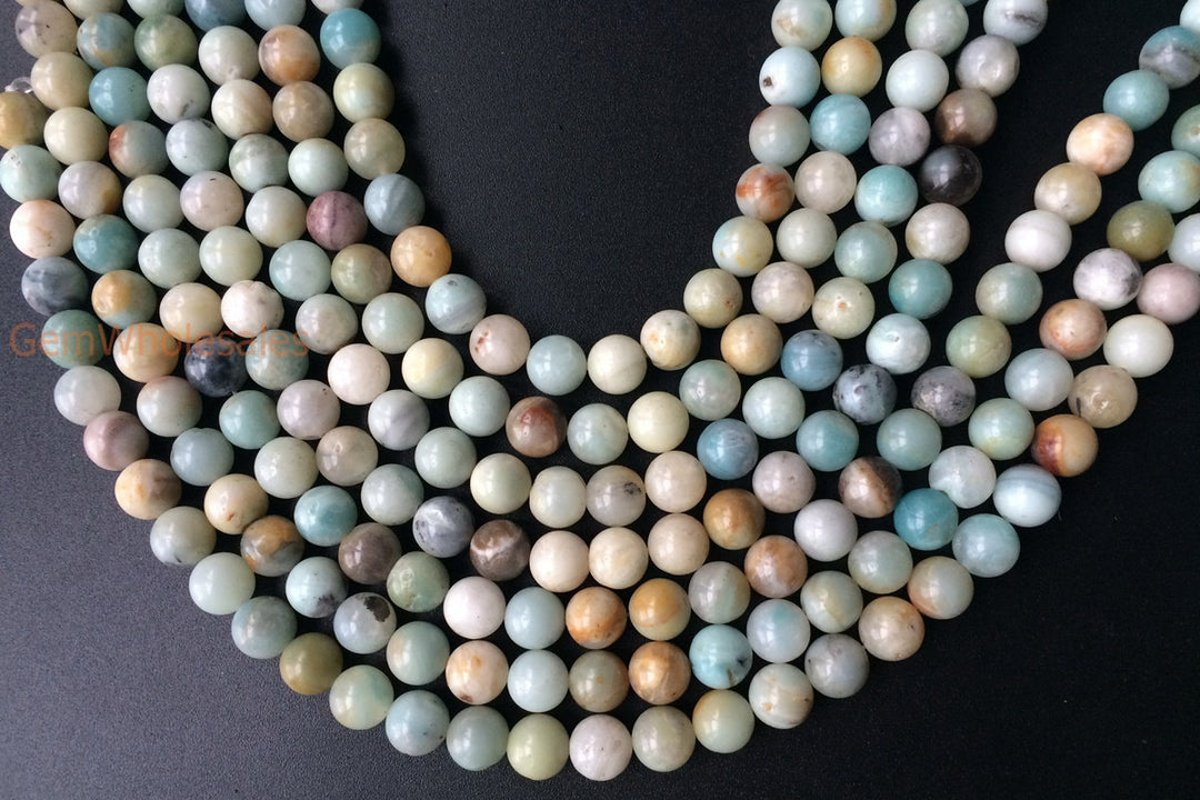 15.5" Natural amazonite 6mm/8mm/10mm/12mm round beads, Green gemstone
