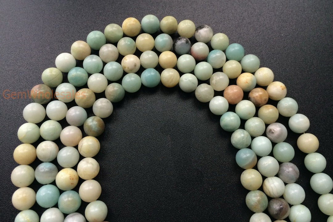 15.5" Natural amazonite 6mm/8mm/10mm/12mm round beads, Green gemstone