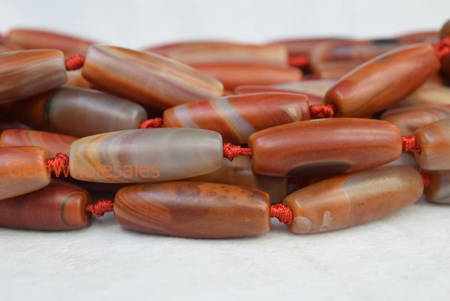 Stripe Agate - Rice- beads supplier