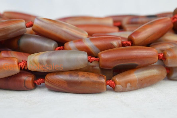 Stripe Agate - Rice- beads supplier