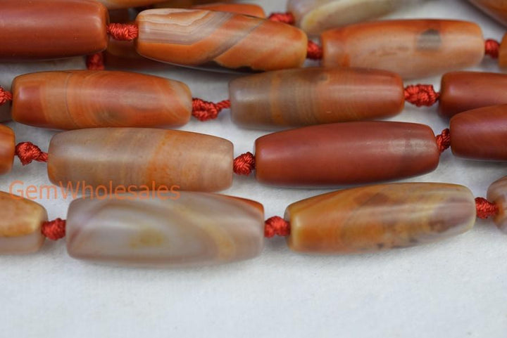 Stripe Agate - Rice- beads supplier