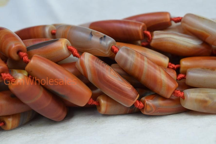 Stripe Agate - Rice- beads supplier